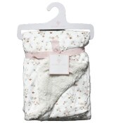 Wholesale - 1pc Mink & Sherpa Blanket - Blush Ditsy Floral C/P 48, UPC: 195010142489